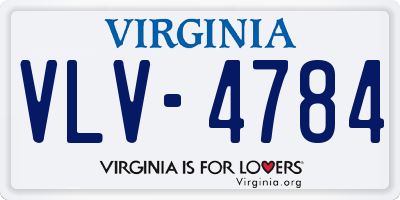 VA license plate VLV4784