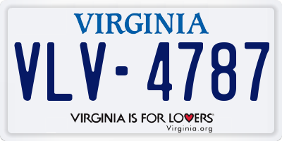 VA license plate VLV4787