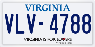 VA license plate VLV4788