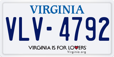 VA license plate VLV4792