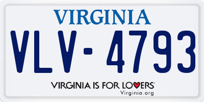 VA license plate VLV4793