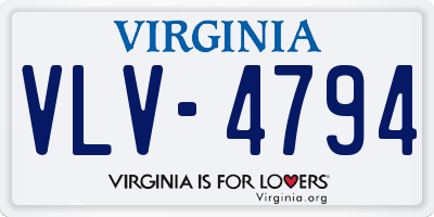 VA license plate VLV4794