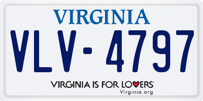 VA license plate VLV4797