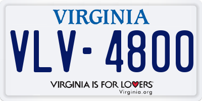 VA license plate VLV4800