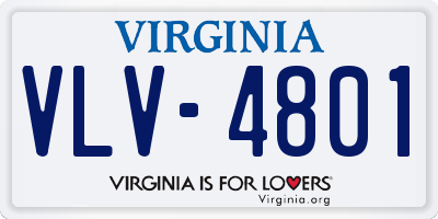 VA license plate VLV4801