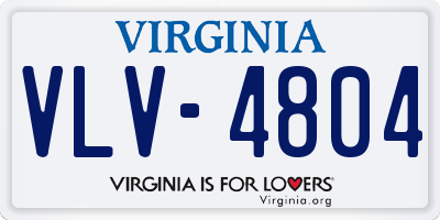 VA license plate VLV4804