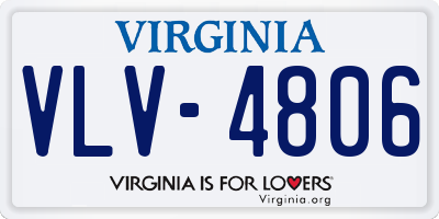 VA license plate VLV4806