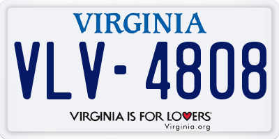 VA license plate VLV4808