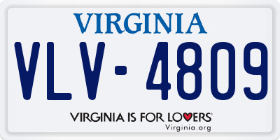 VA license plate VLV4809