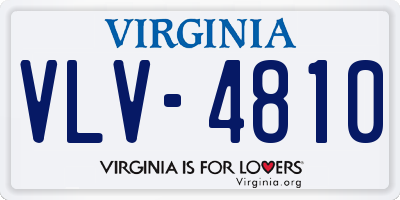 VA license plate VLV4810