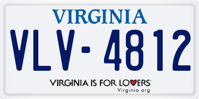 VA license plate VLV4812