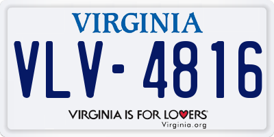 VA license plate VLV4816