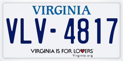 VA license plate VLV4817