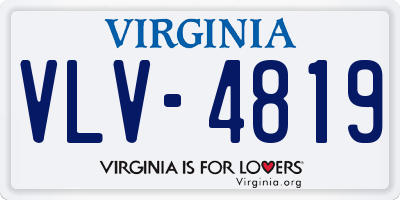 VA license plate VLV4819