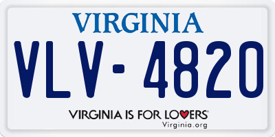 VA license plate VLV4820