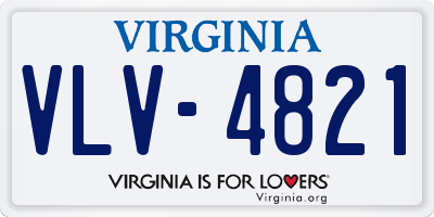 VA license plate VLV4821