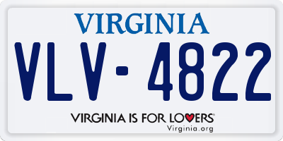 VA license plate VLV4822