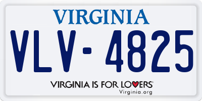 VA license plate VLV4825