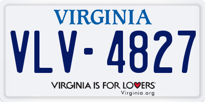 VA license plate VLV4827