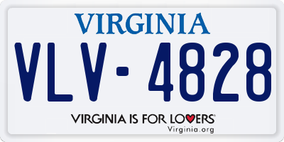 VA license plate VLV4828