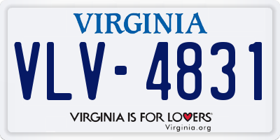 VA license plate VLV4831