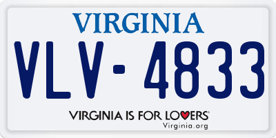 VA license plate VLV4833