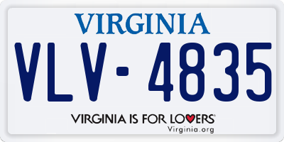 VA license plate VLV4835