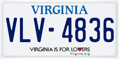 VA license plate VLV4836