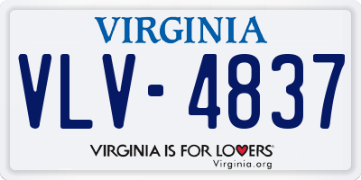 VA license plate VLV4837