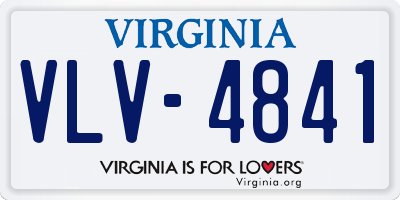 VA license plate VLV4841