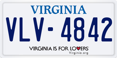 VA license plate VLV4842