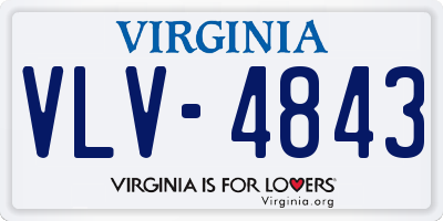 VA license plate VLV4843