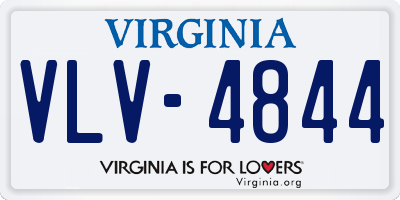 VA license plate VLV4844