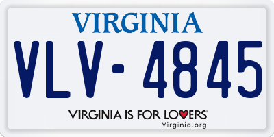 VA license plate VLV4845