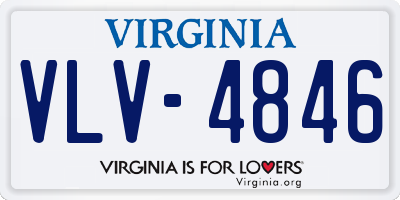 VA license plate VLV4846