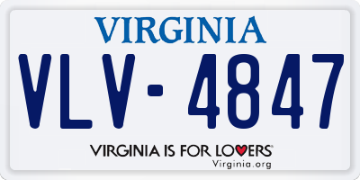 VA license plate VLV4847