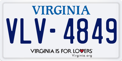 VA license plate VLV4849