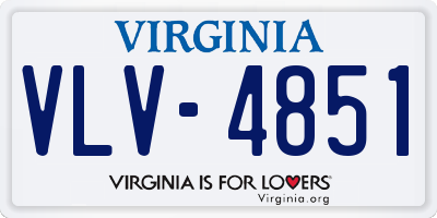 VA license plate VLV4851