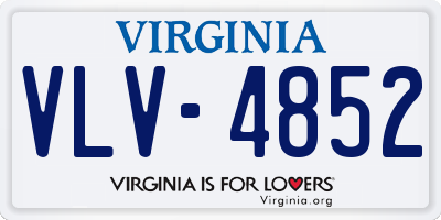 VA license plate VLV4852