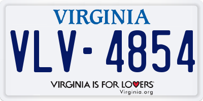 VA license plate VLV4854