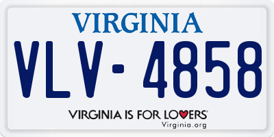 VA license plate VLV4858