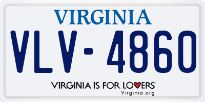 VA license plate VLV4860