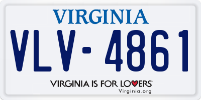 VA license plate VLV4861