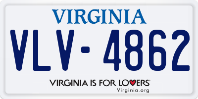 VA license plate VLV4862