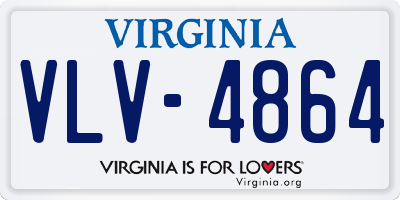 VA license plate VLV4864