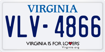 VA license plate VLV4866