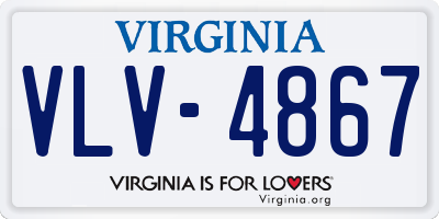 VA license plate VLV4867