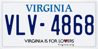 VA license plate VLV4868