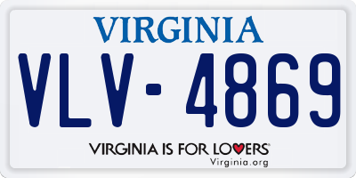 VA license plate VLV4869