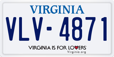 VA license plate VLV4871